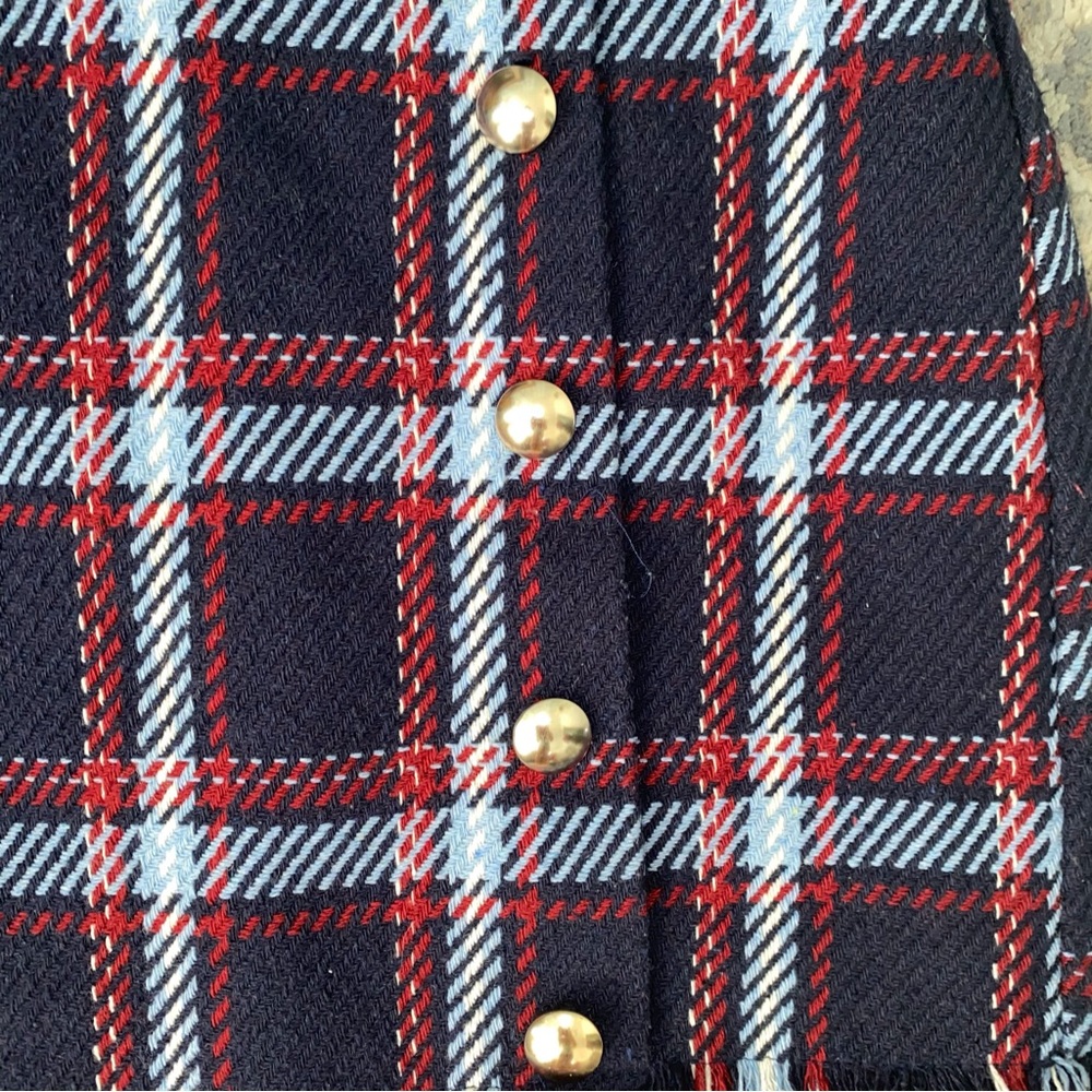 Forever 21 blue plaid skirt small preppy - Picture 3 of 8